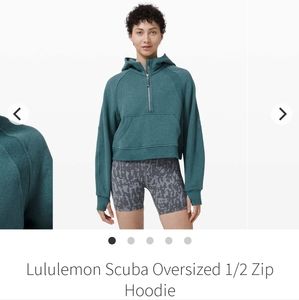 Lululemon Oversized Half Zip Scuba XS/S Desert Teal